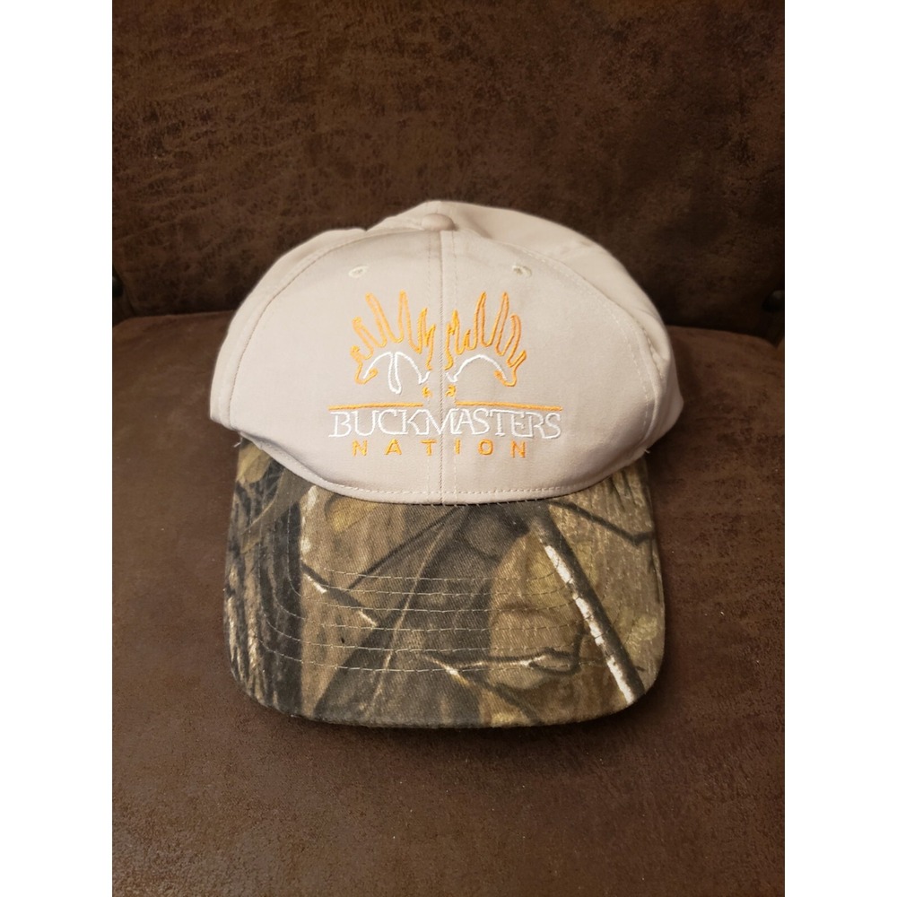 Buckmasters Nation Buck‎ Logo Hunting Gray w/ Camouflage Bill Strapback